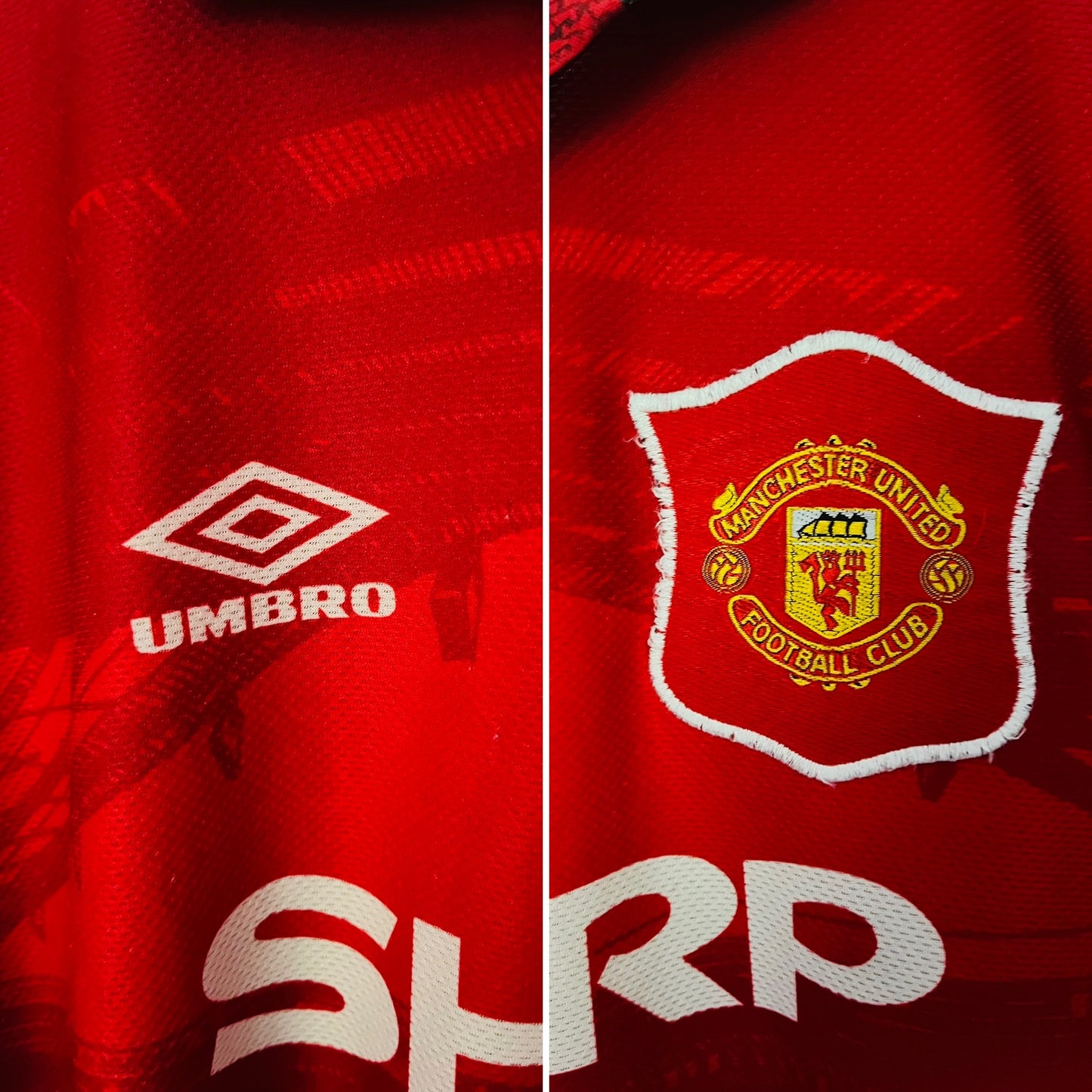 Manchester United home football shirt 1994/95 Cantona Large