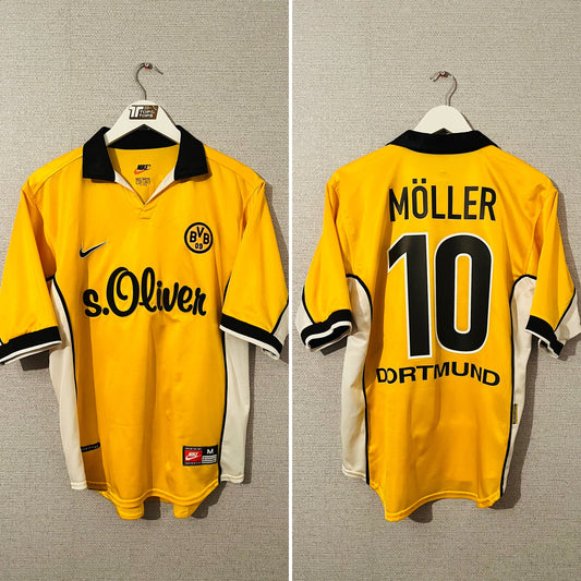 Borussia Dortmund home football shirt 1998/2000 Moller Medium