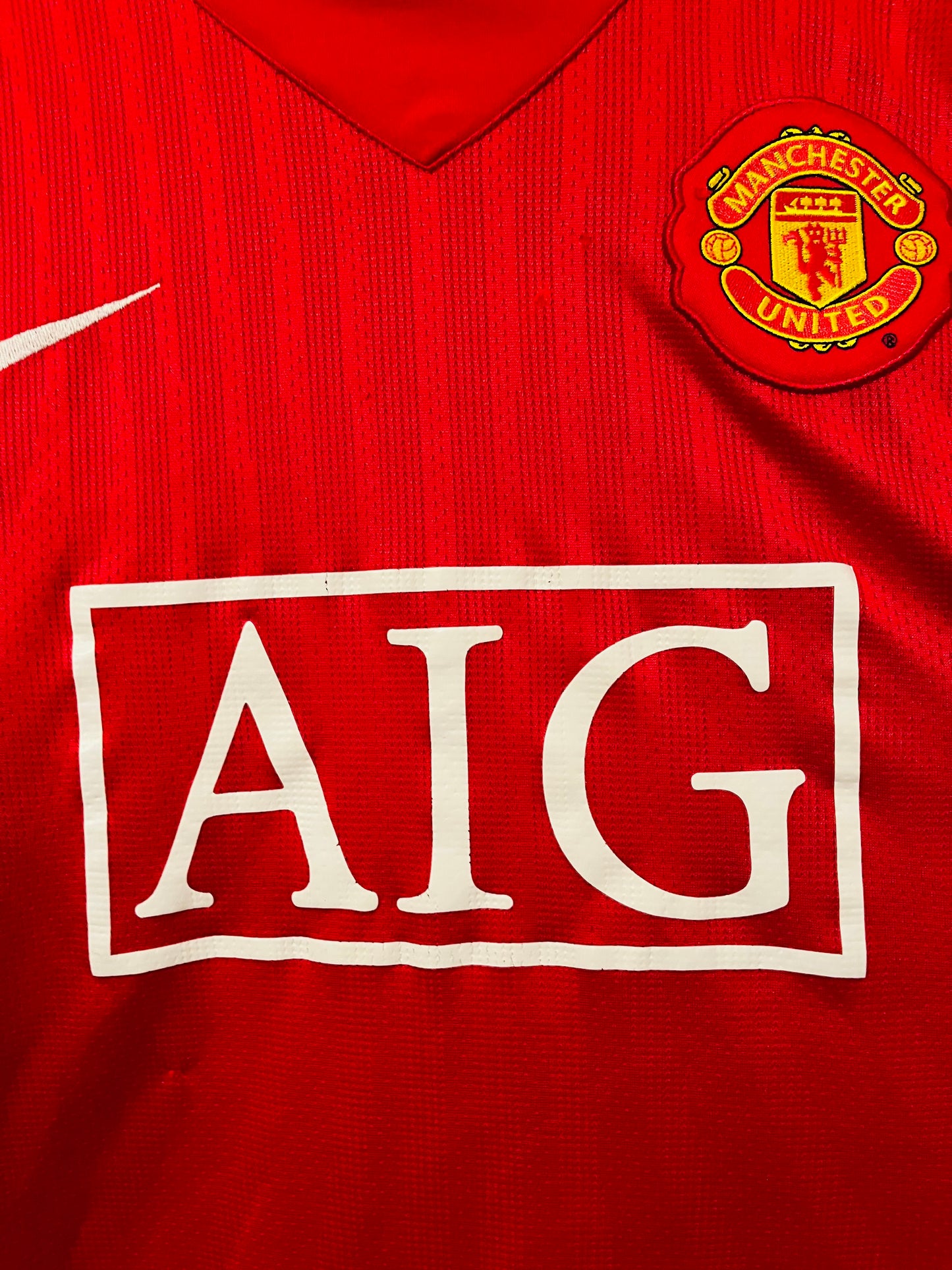 Manchester United home football shirt 2007/08 CR7 Large