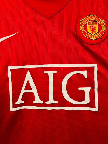 Manchester United home football shirt 2007/08 CR7 Large