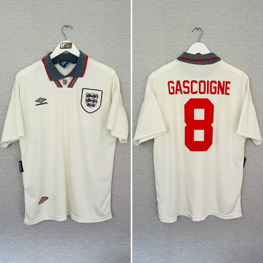 England home football shirt 1993/95 Gascoigne Large