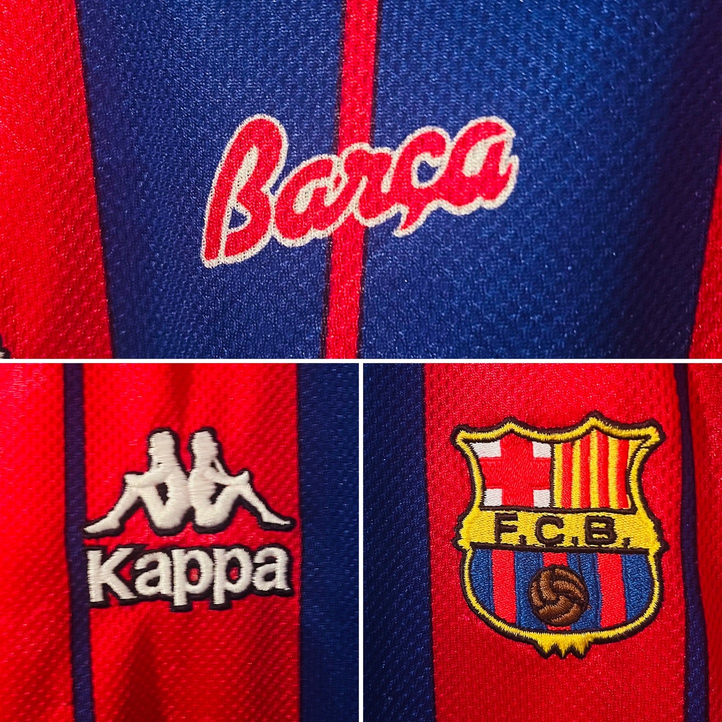 Barcelona home football shirt 1997/98 Stoichkov XL