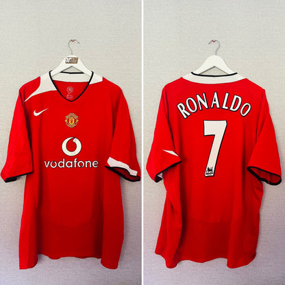 Manchester United home football shirt 2004/06 CR7 XXL