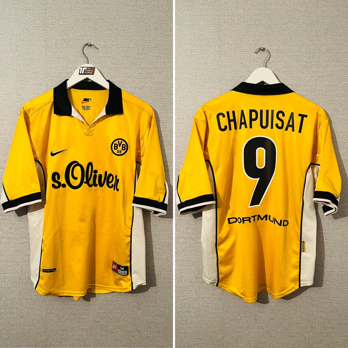 Borussia Dortmund home football shirt 1998/2000 Chapuisat Medium