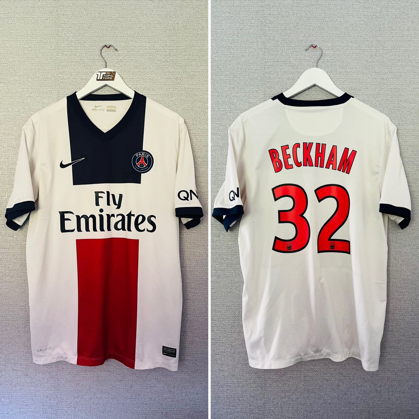 PSG away football shirt 2013/14 Beckham Medium