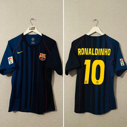 Barcelona away football shirt 2004/05 Ronaldinho Medium