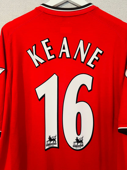 Manchester United home football shirt 200/01 Keane XL