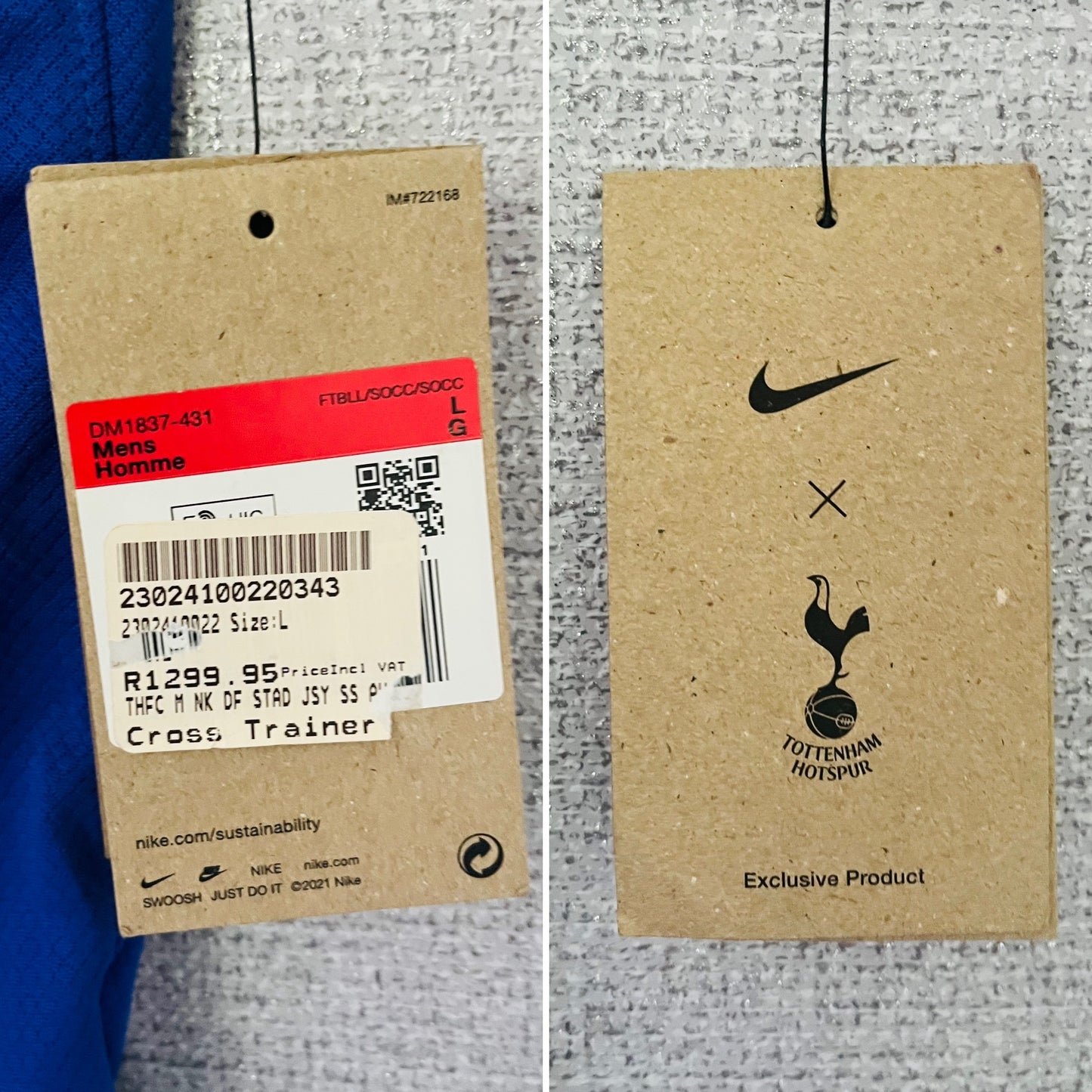 Tottenham Hotspur Spurs away football shirt 2022/23 Romero Large BNWTs