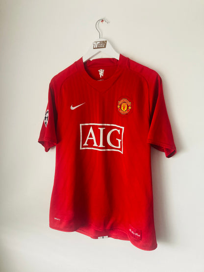 Manchester United home football shirt 2007/08 CR7 Large