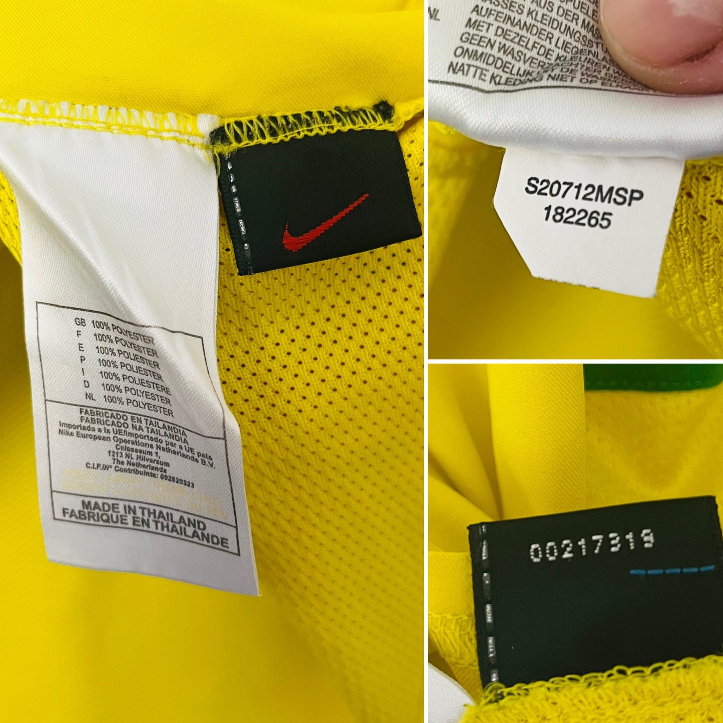 Brazil home football shirt W/C 2002 Ronaldo Medium