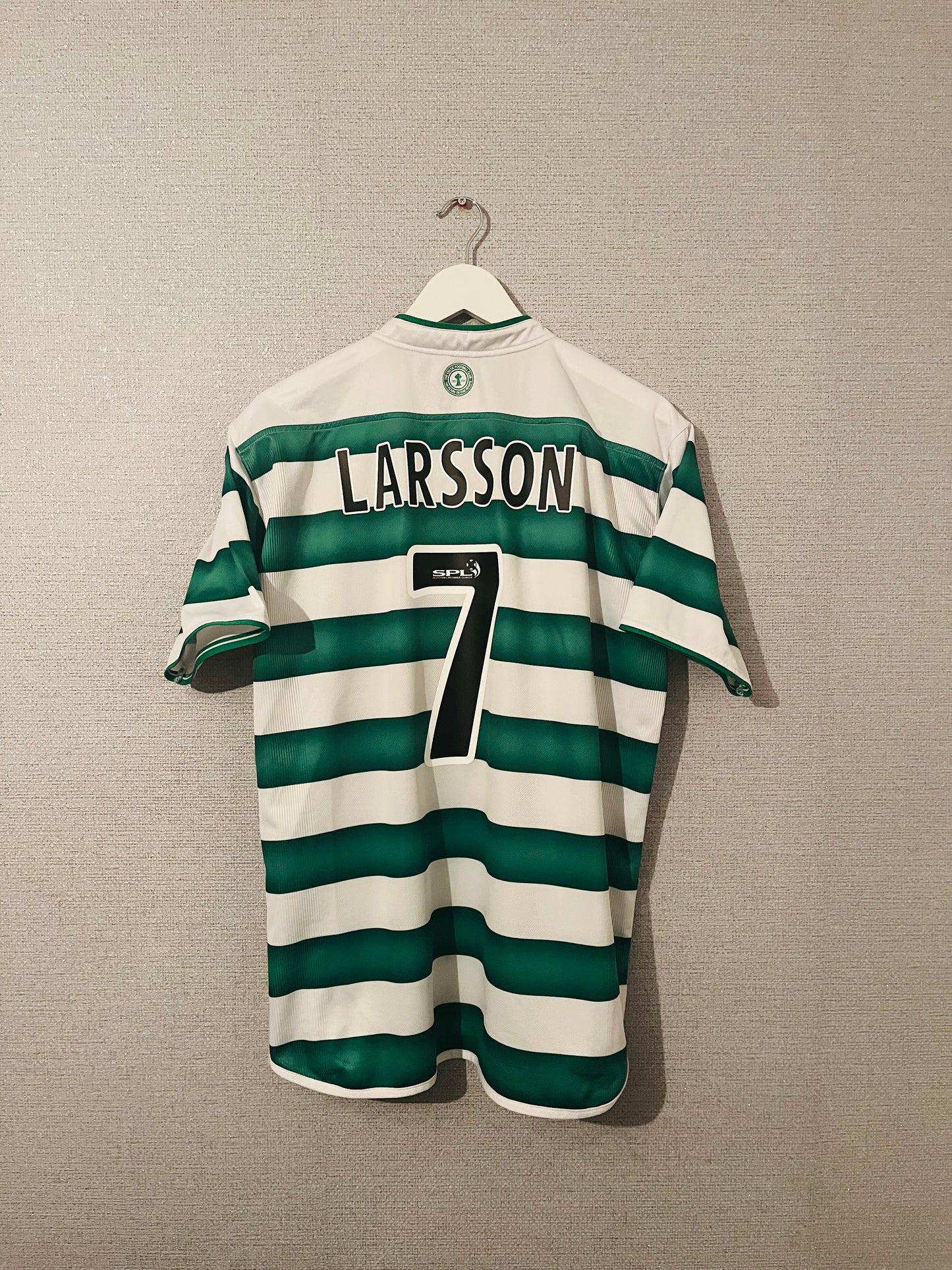 Glasgow Celtic home football shirt 2003/04 Larsson Large