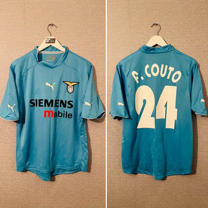 Lazio home football shirt 2002/03 Couto Medium