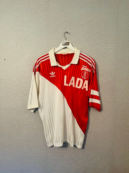 Monaco home football shirt 1990/91 Large