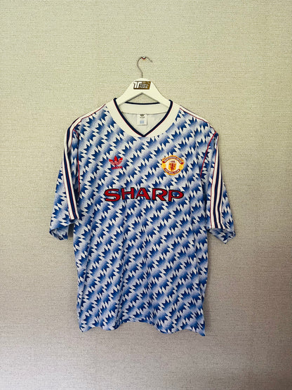 Manchester United away football shirt 1990/92 Large