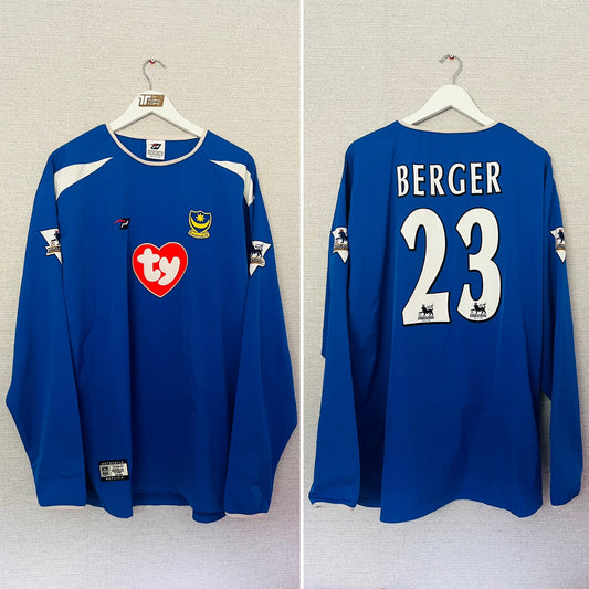 Portsmouth home football shirt 2003/05 XXL Berger