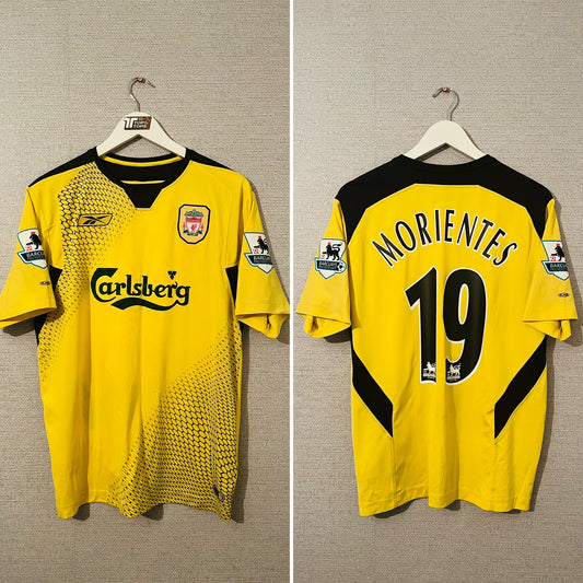 Liverpool away football shirt 2004/06 Morientes Medium