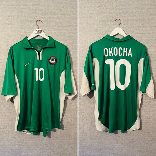 Nigeria home football shirt 2000/02 Okocha XL