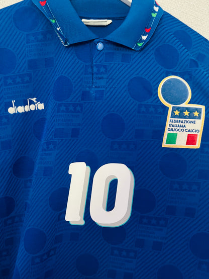 Italy home football shirt W/C 1994 Baggio Medium
