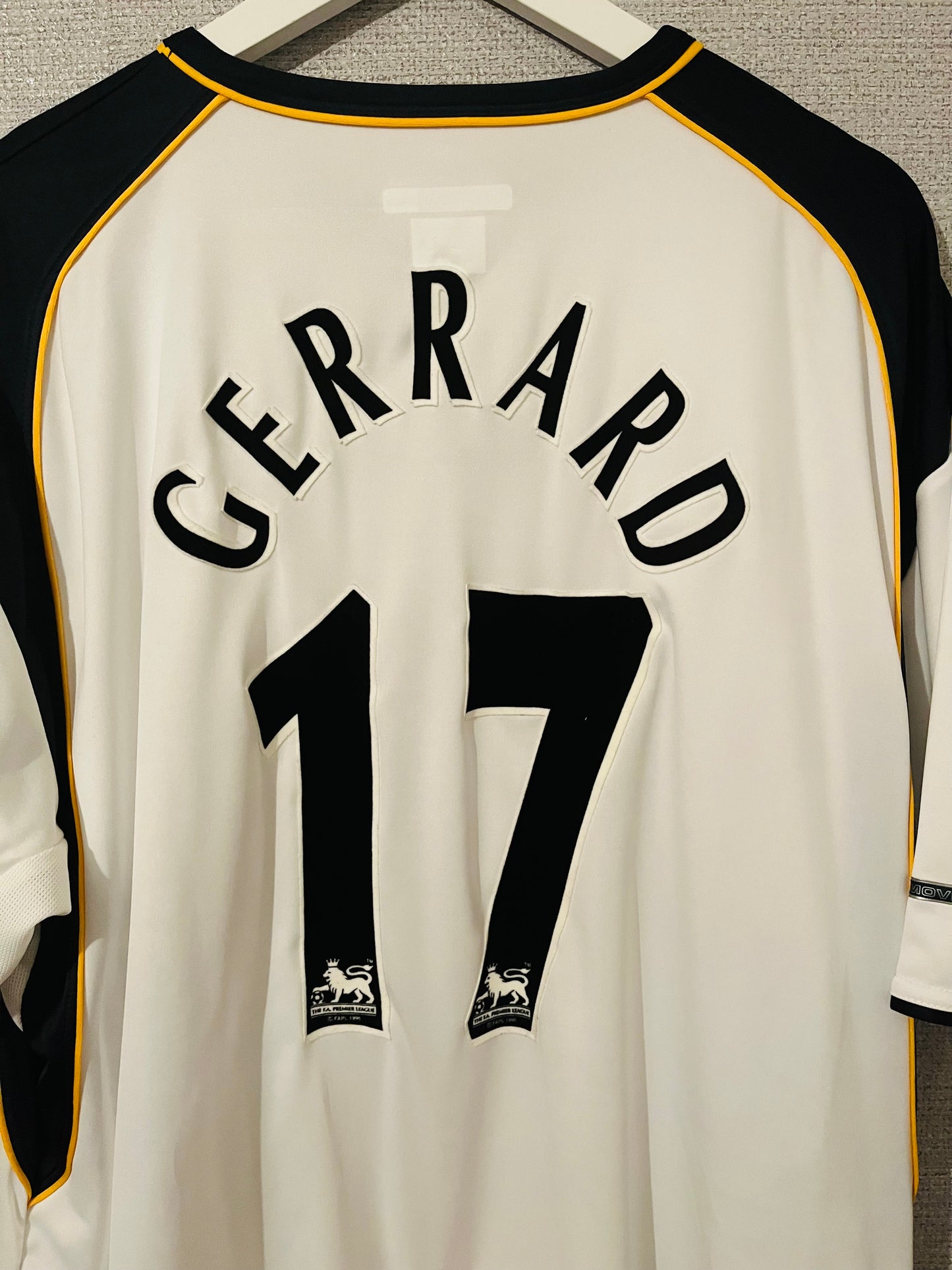 Liverpool away football shirt 2001/03 Gerrard XL