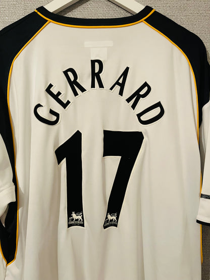 Liverpool away football shirt 2001/03 Gerrard XL