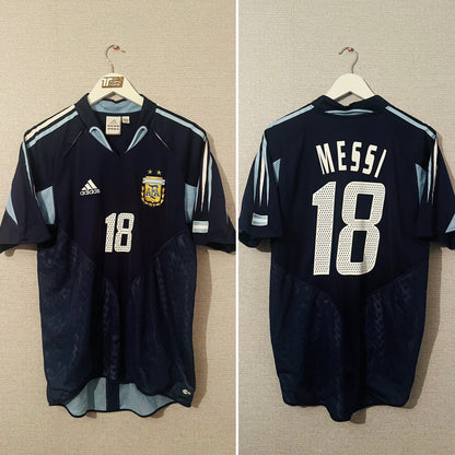 Argentina away football shirt 2004/05 Messi Medium