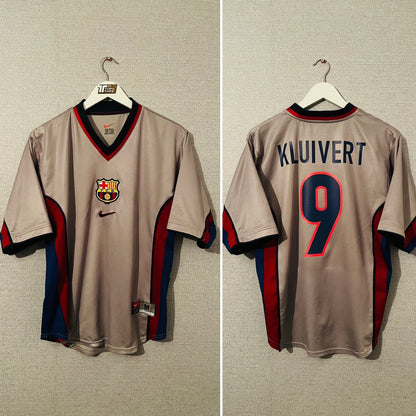 Barcelona away football shirt 1998/99 Kluivert Medium