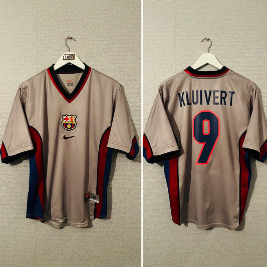 Barcelona away football shirt 1998/99 Kluivert Medium