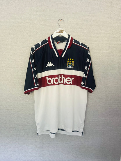 Manchester City away football shirt 1997/98 XL