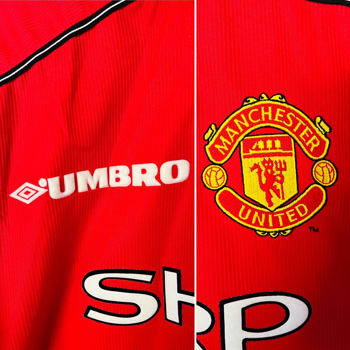 Manchester United home football shirt 1998/2000 Keane Large