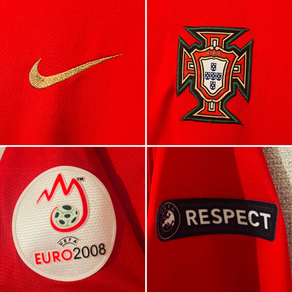 Portugal home football shirt Euro 2008 CR7 Medium