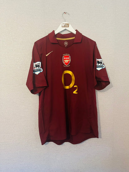 Arsenal home football shirt 2005/06 Bergkamp Large