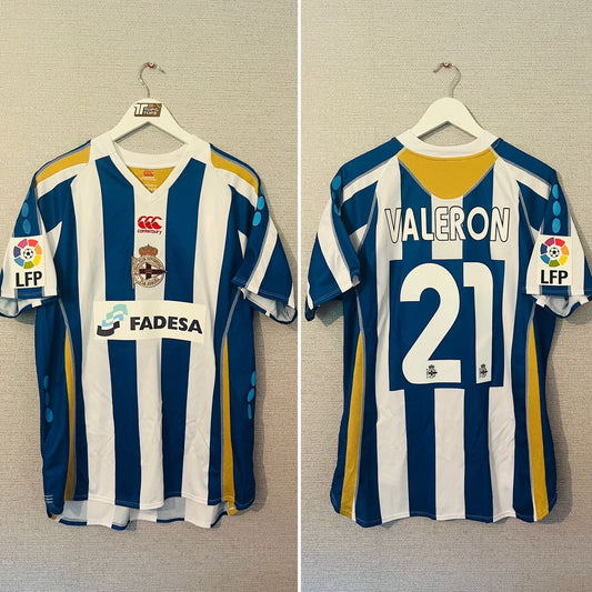 Deportivo La Coruna home football shirt 2007/08 Valeron Large