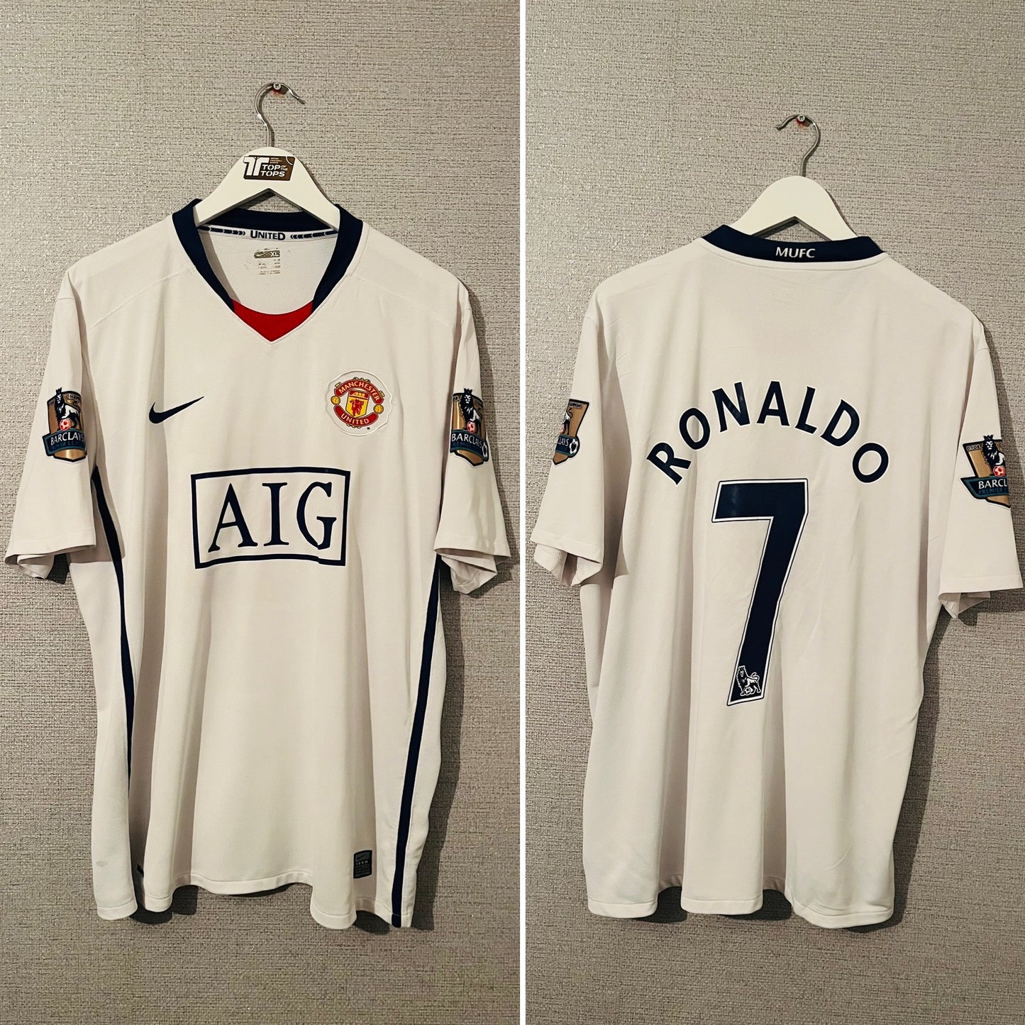 Manchester United away football shirt 2008/09 CR7 XL