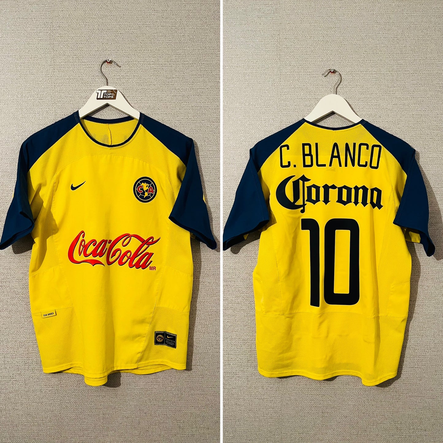 Club America home football shirt 2003/04 Blanco Medium