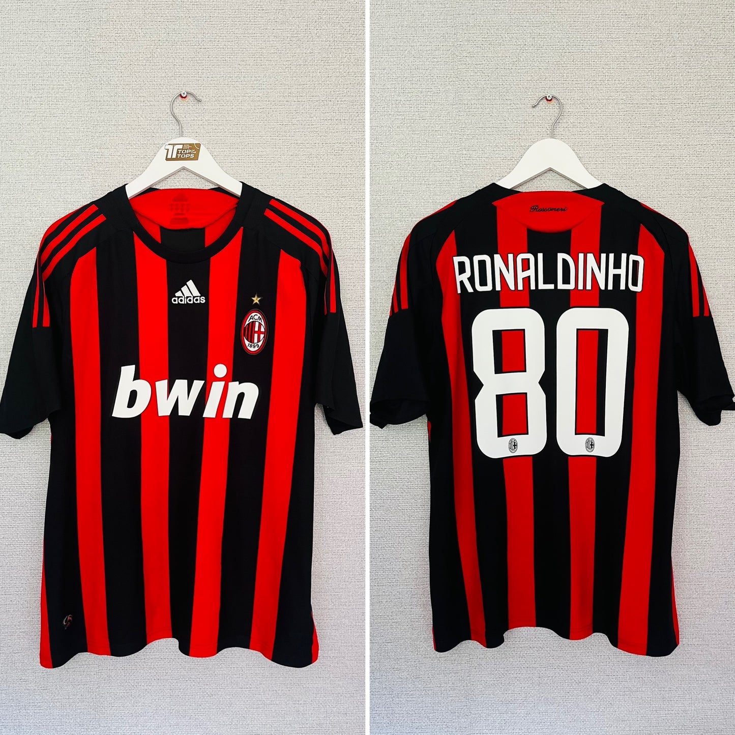 AC Milan home football shirt 2008/09 Ronaldinho Large
