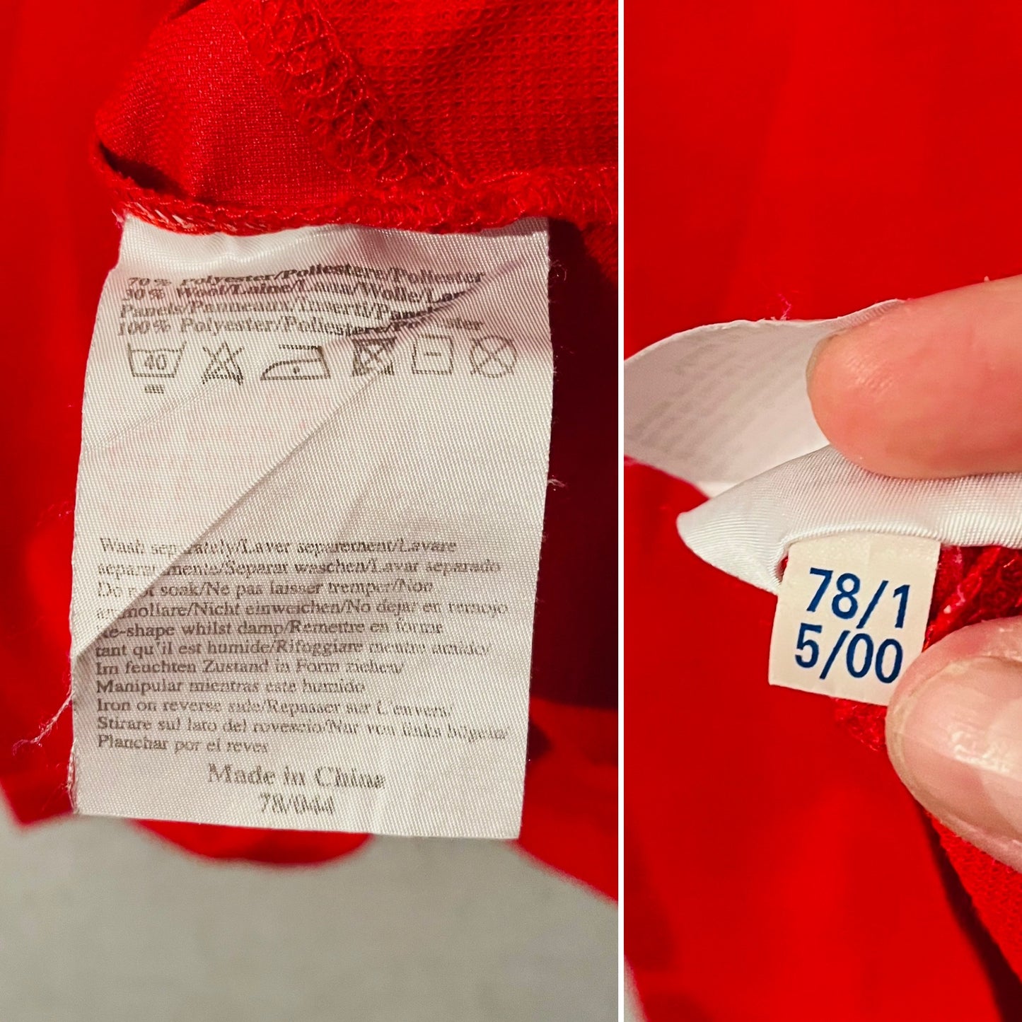 Manchester United home football shirt 2000/02 Beckham Small