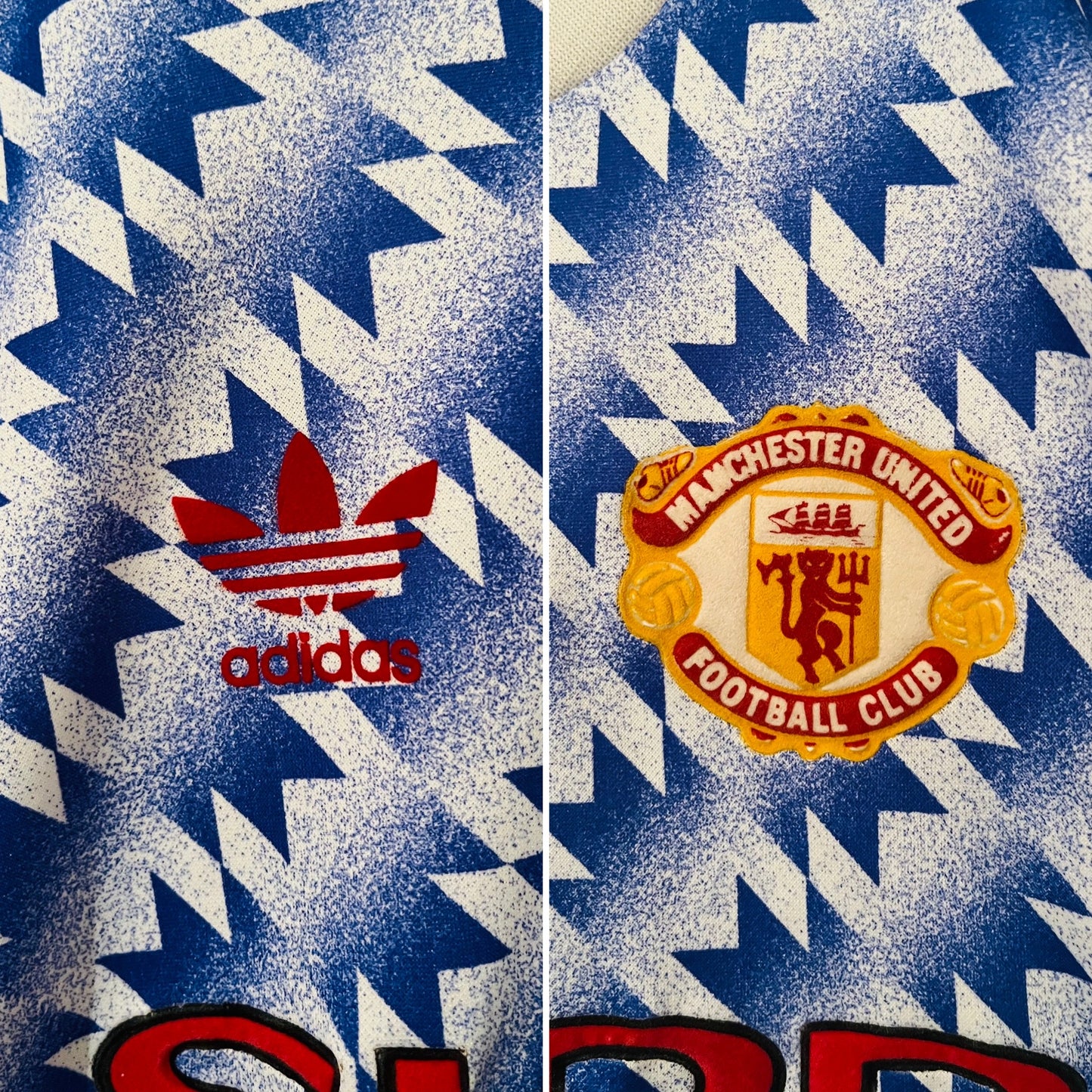 Manchester United away football shirt 1990/92 medium