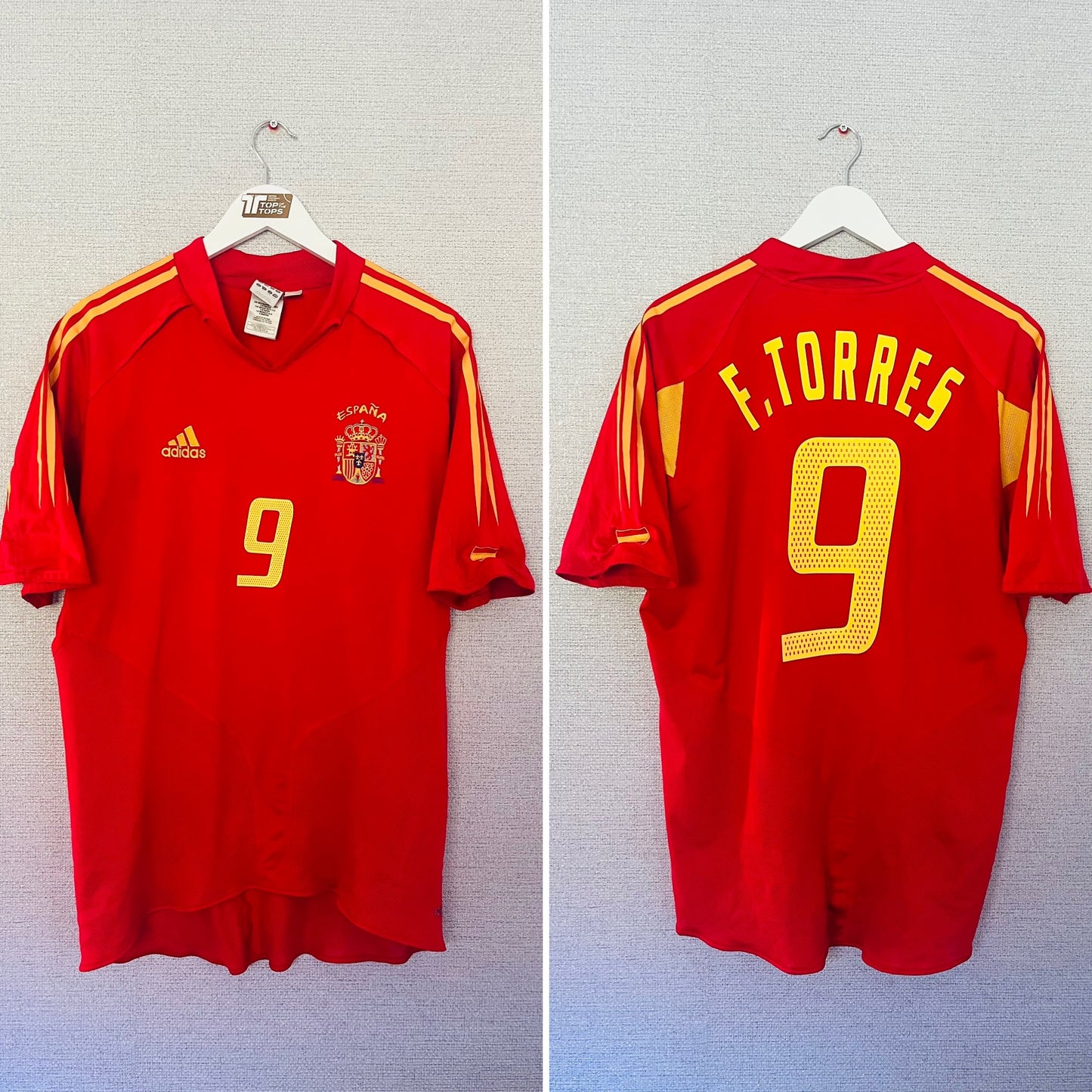 Spain home football shirt 2004/06 Torres Large