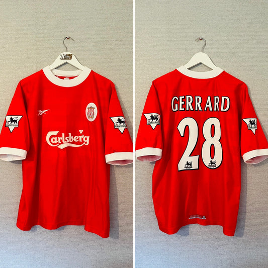 Liverpool home football shirt 1998/2000 Gerrard Large