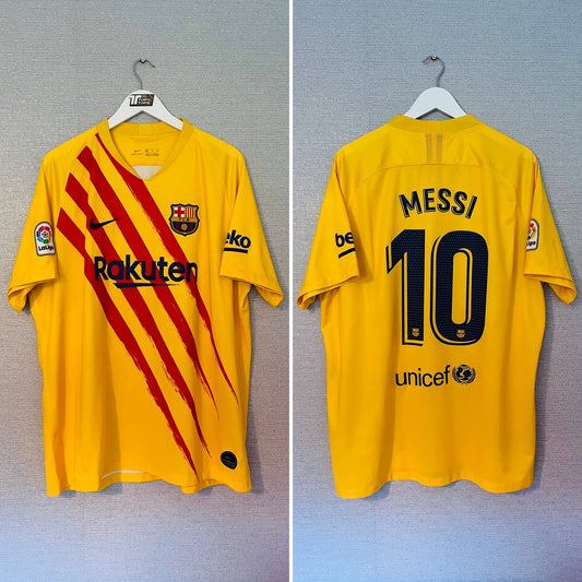 Barcelona Fourth Senyera football shirt 2019/20 Messi XXL