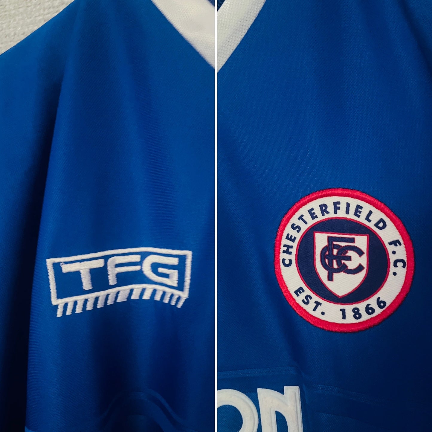 Chesterfield home football shirt
2001/02 XL
