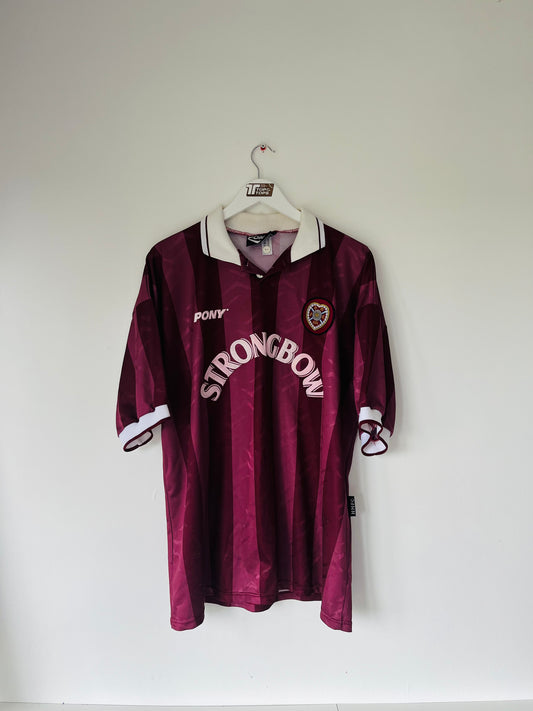 Heart of Midlothian Hearts home football shirt 1995/97 XL