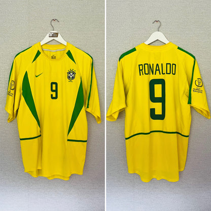 Brazil home football shirt            W/C 2002 R9 XL