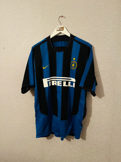 Inter Milan home football shirt 2003/04 Adriano Large
