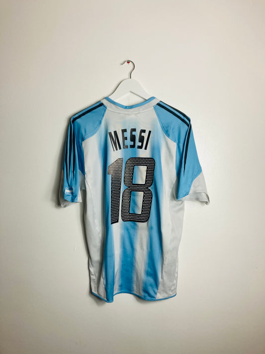 Argentina home football shirt 2004/05 Messi Large