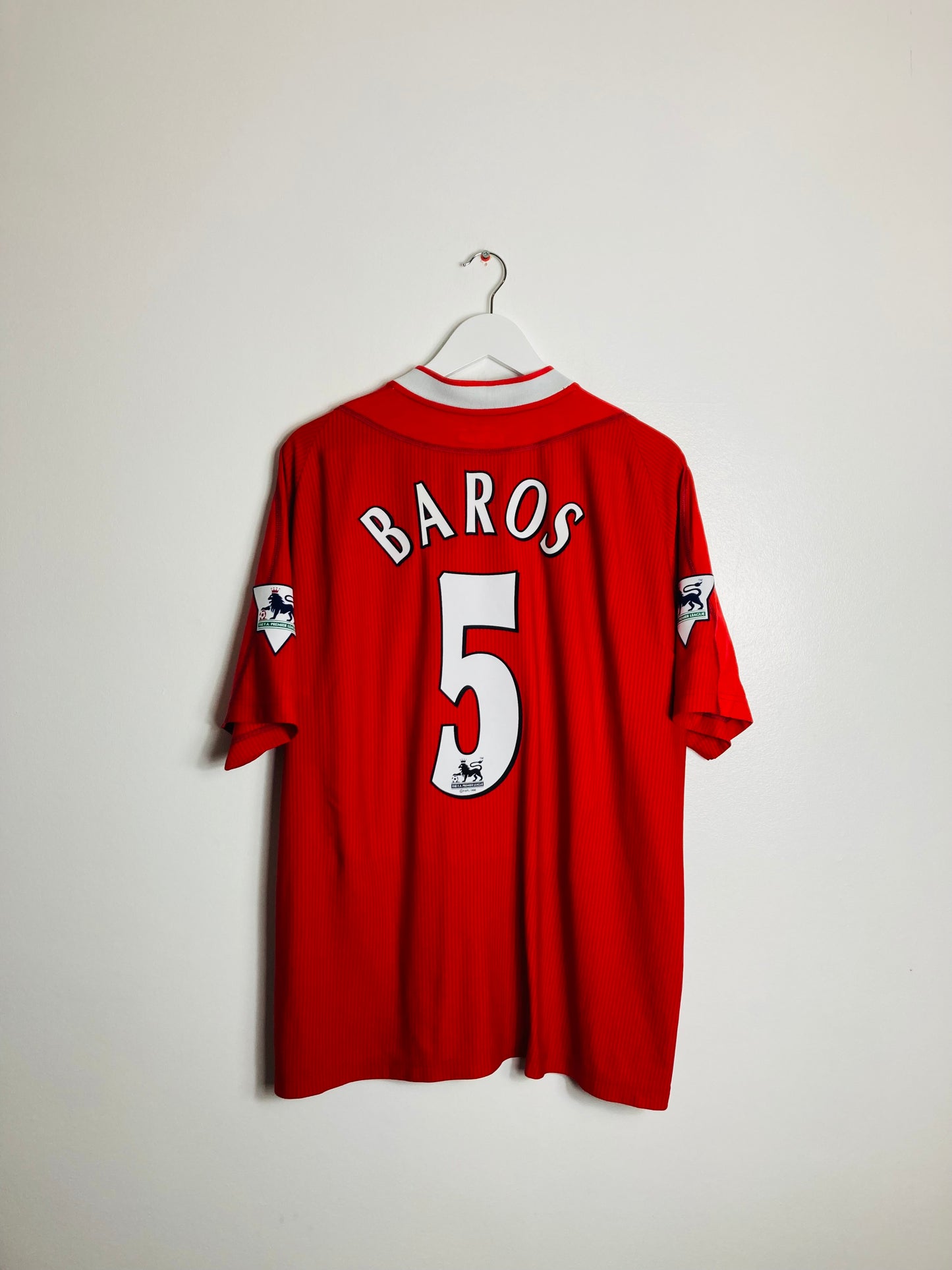 Liverpool home football shirt 2002/04 BAROS XL