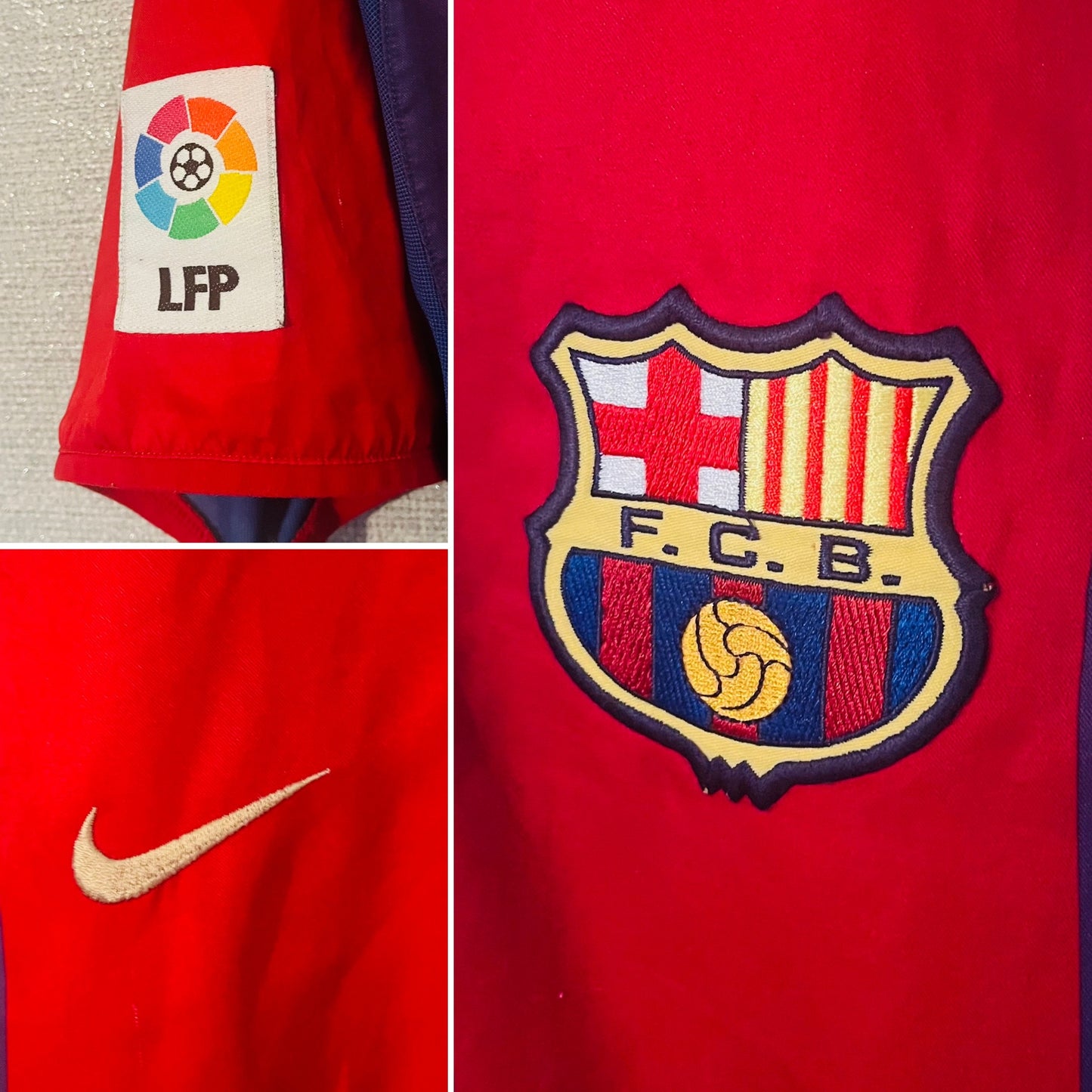 Barcelona home football shirt 2002/04 Xavi Medium