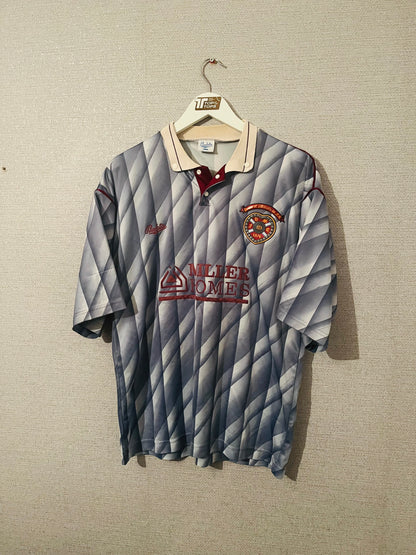 Heart of Midlothian Hearts away football shirt 1990/91 Large
