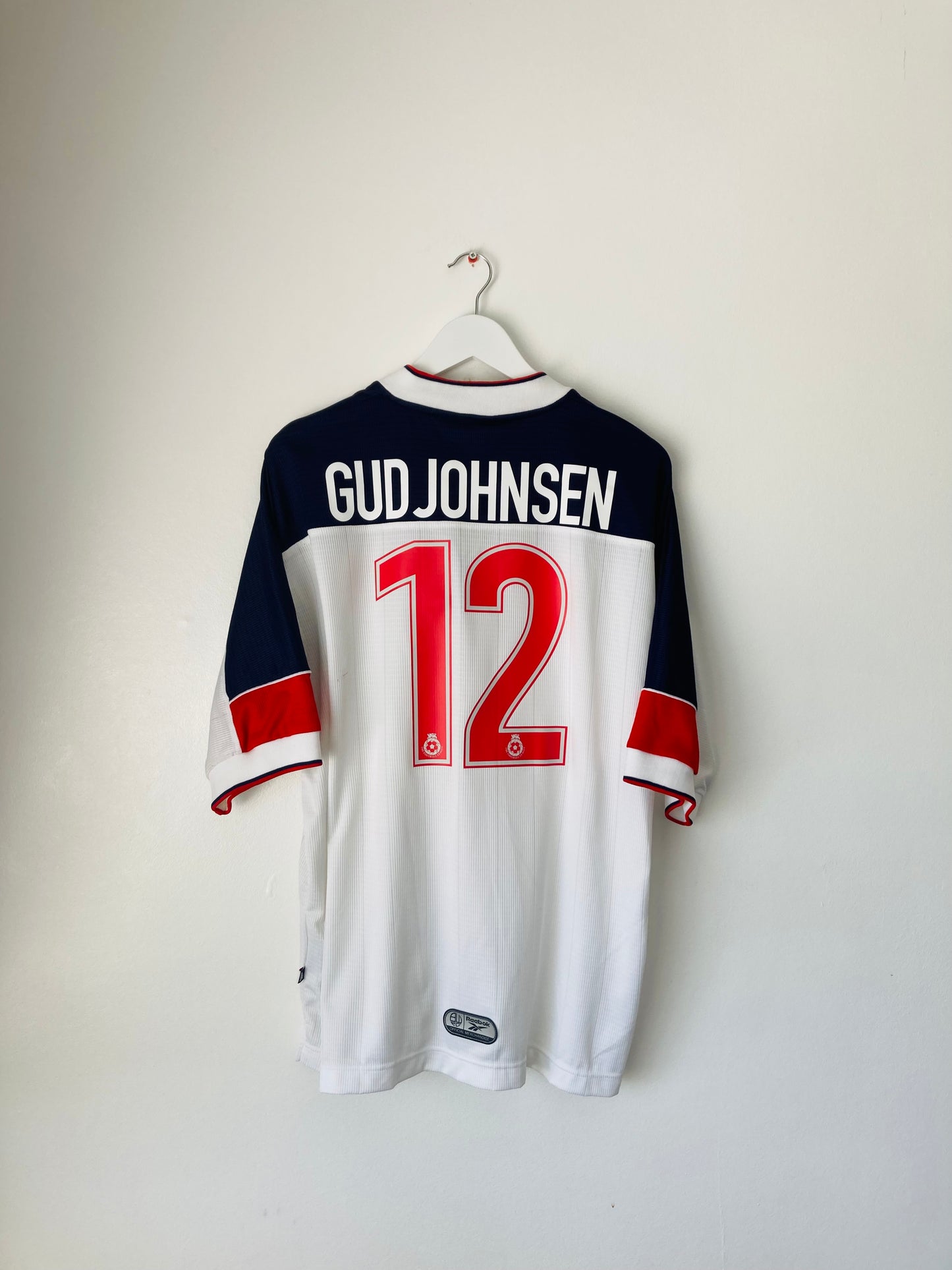 Bolton Wanderers home football shirt 1999/2001 Gudjohnsen BNWTs
