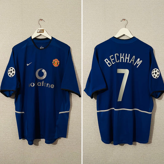 Manchester United third football shirt 2002/03 Beckham XL